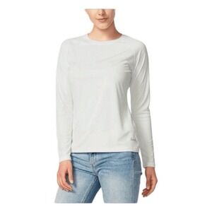 Baleaf UPF 50+ Sun Shirt White Lightweight Nylon‎ Crewneck Long Sleeve Pull-Over